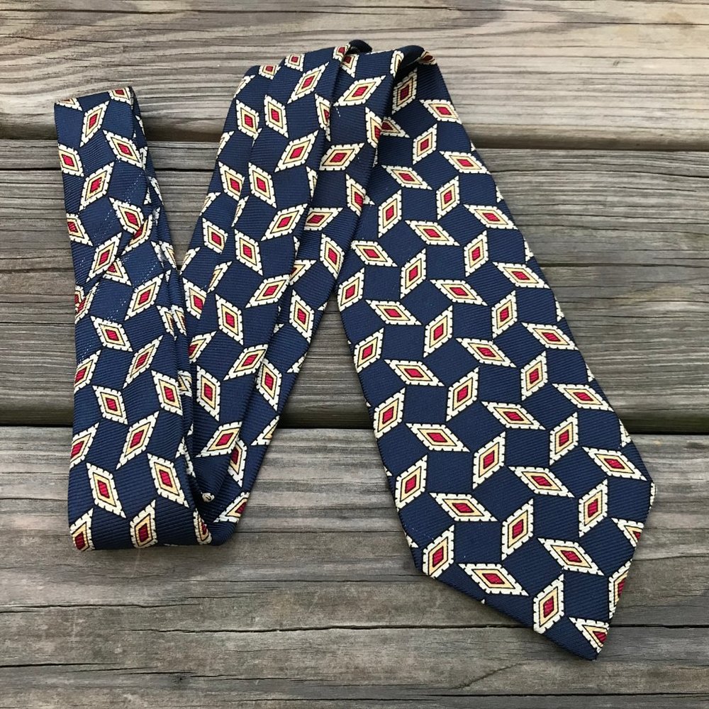 Tommy Hilfiger Men Tie 100% Italian Silk Necktie C - Picture 3 of 10